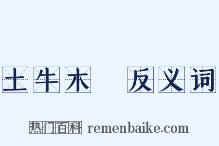 土牛木馬反义词是什么意思的图片
